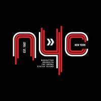 NYC New york city t-shirt and apparel design vector