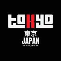 tipografía de ilustración de tokio japón. perfecto para el diseño de camisetas vector