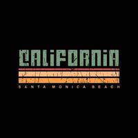 tipografía de ilustración de california. perfecto para el diseño de camisetas vector