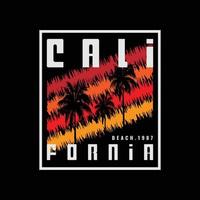 California illustration typography. perfect for t shirt design vector