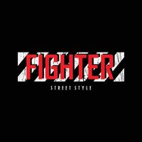 Fighter t-shirt and apparel design vector