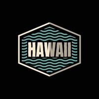 Hawaii illustration typography. perfect for t shirt design vector