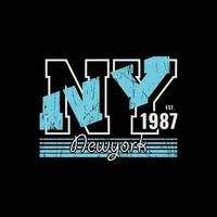 diseño de camisetas y prendas de vestir de la ciudad urbana de nueva york vector