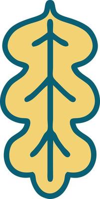 iconic tattoo style image of leaf