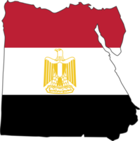 egypten Karta stad Färg av Land flagga. png