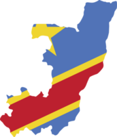 Republic of the Congo map city color of country flag. png