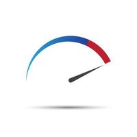 Simple vector thermometer, tachometer,  speedometer icon