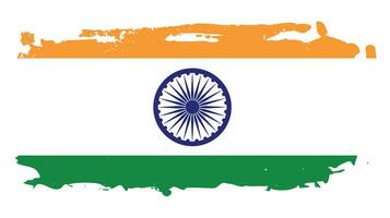 vector de diseño de bandera india de textura grunge profesional