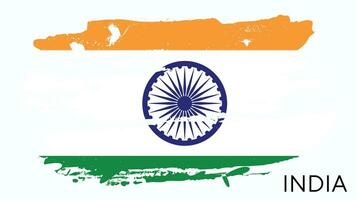 Indian new colorful faded flag design vector