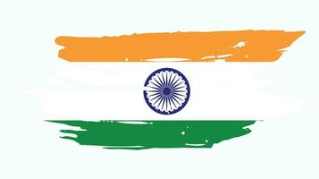 vector de diseño de bandera india de textura grunge descolorida