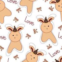 cute kids seamless pattern design vector