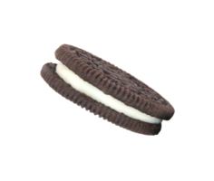 biscoitos de chocolate com recheio de creme entre no arquivo png de fundo transparente