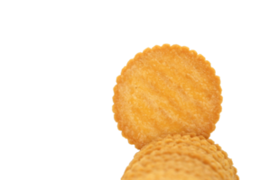 round cracker isolated on transparent background png file