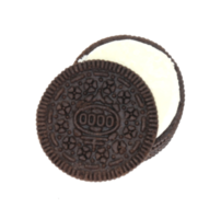 galletas de chocolate con relleno de crema entre un archivo png de fondo transparente