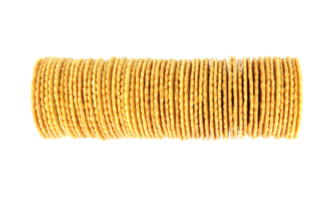 une rangée de biscuits ronds isolés sur un fichier png de fond transparent