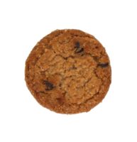 round chocolate chip cookie isolated on transparent background png file