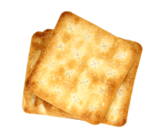 Crackers isolated on transparent background png file