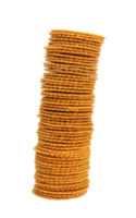 stack round cracker isolated on transparent background png file