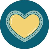 tattoo style icon of a heart vector