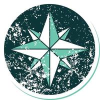 distressed sticker tattoo style icon of a star vector