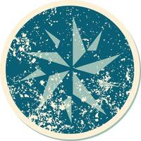 distressed sticker tattoo style icon of a star vector