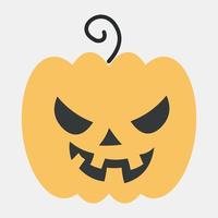 Icon pumpkin.Icon in flat style. Suitable for prints, poster, flyers, party decoration, greeting card, etc. vector