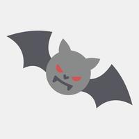 Icon bat.Icon in flat style. Suitable for prints, poster, flyers, party decoration, greeting card, etc. vector