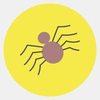 Icon spider.Icon in color mate style. Suitable for prints, poster, flyers, party decoration, greeting card, etc. vector