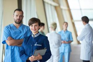 group of medical staff at hospital photo