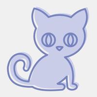 Icon cat.Icon in two tone style. Suitable for prints, poster, flyers, party decoration, greeting card, etc. vector