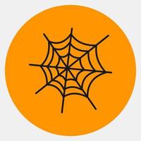 Icon spiderweb.Icon in orange style. Suitable for prints, poster, flyers, party decoration, greeting card, etc. vector