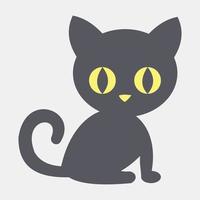 Icon cat.Icon in flat style. Suitable for prints, poster, flyers, party decoration, greeting card, etc. vector