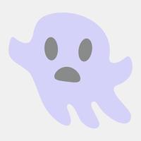 icono ghost.icon en estilo plano. adecuado para impresiones, afiches, volantes, decoración de fiestas, tarjetas de felicitación, etc. vector