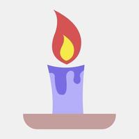 Icon candle stick.Icon in flat style. Suitable for prints, poster, flyers, party decoration, greeting card, etc. vector