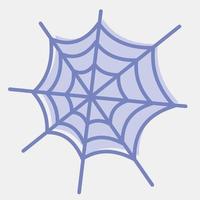 Icon spiderweb.Icon in two tone style. Suitable for prints, poster, flyers, party decoration, greeting card, etc. vector