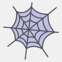 icono spiderweb.icon en estilo plano. adecuado para impresiones, afiches, volantes, decoración de fiestas, tarjetas de felicitación, etc. vector