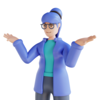 3D illustration of people who don't know hand gestures png
