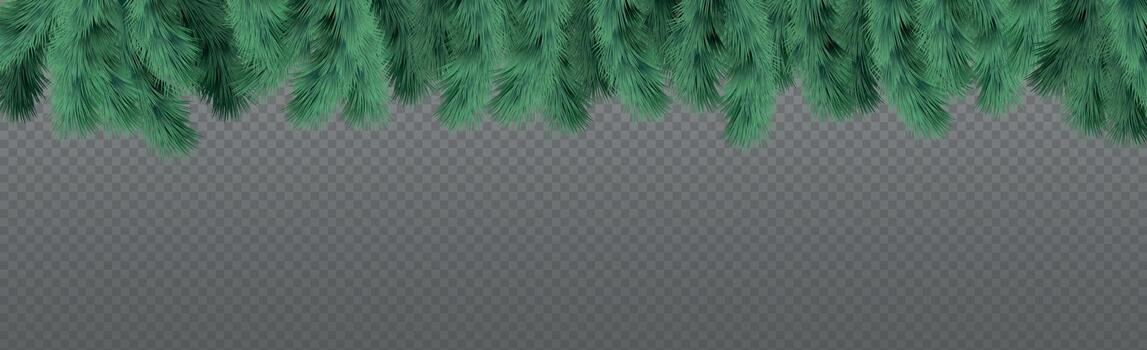 New Year Christmas background, festive fir tree, web template without background for advertising, postcards - Vector