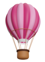 ballon à air chaud coloré de rendu 3d png