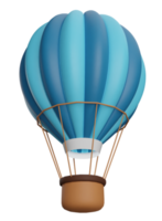 balão de ar quente colorido de renderização 3D png