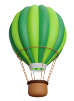 balão de ar quente colorido de renderização 3D png