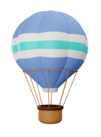 ballon à air chaud coloré de rendu 3d png