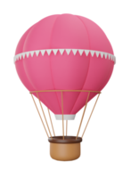 3D Rendering Pink Hot Air Balloon png