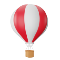 ballon à air chaud coloré de rendu 3d png