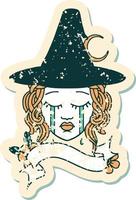 human witch character face illustration vector