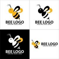 nuevo logotipo de abeja vector