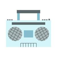 reproductor de cassete de radio estéreo de la vieja escuela dibujado a mano. ilustración vectorial de grabadora de cinta portátil retro, icono de boombox para impresión, camiseta gráfica, afiche, nostalgia de 1990 vector