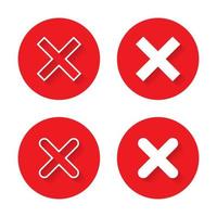 X, Cross, wrong, error icon vector in flat style