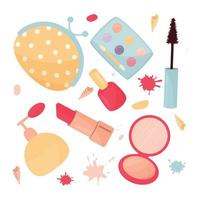 cosmetic tools kit vector