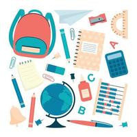 back to school set vector